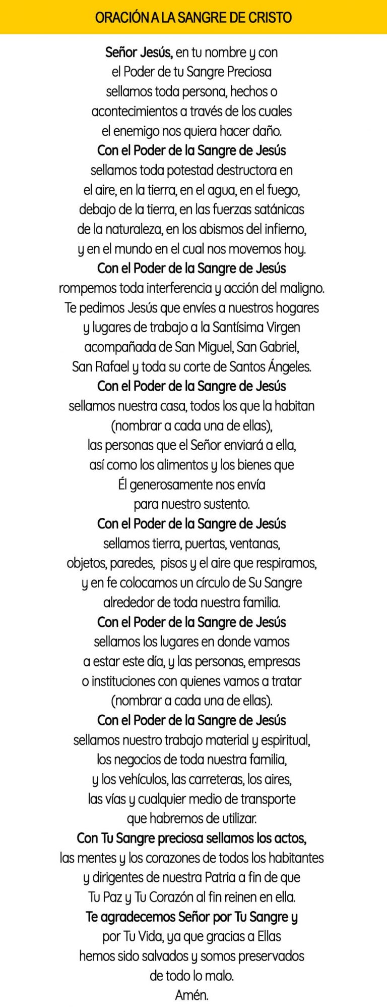Oración a la Sangre de Cristo 【 Descarga Gratís